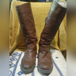 Steve Madden Fairmont brown leather Knee High Riding boots women's size 7.5